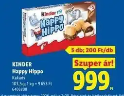 Lidl KINDER Happy Hippo ajánlat