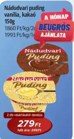 Real Nádudvari puding vanília, kakaó ajánlat