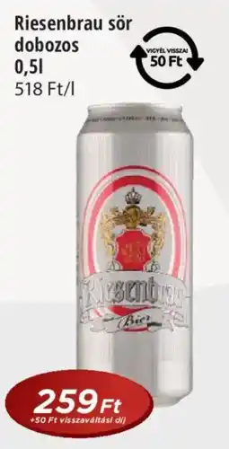 Real Riesenbrau sör dobozos ajánlat