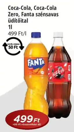 Real Coca-Cola, Coca-Cola Zero, Fanta szénsavas üdítőital ajánlat