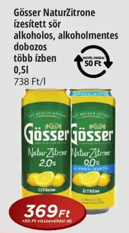 Real Gösser NaturZitrone ízesített sör ajánlat