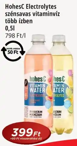Real HohesC Electrolytes szénsavas vitaminvíz ajánlat