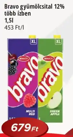 Real Bravo gyümölcsital 12% ajánlat