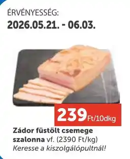 PRIVÁT Zádor füstölt csemege szalonna ajánlat