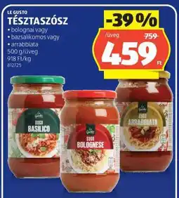 ALDI LE GUSTO TÉSZTASZÓSZ ajánlat