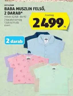 ALDI Baba muszlin felső, 2 darab ajánlat