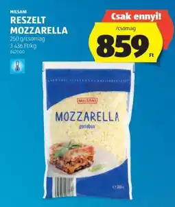 ALDI Milsani Reszelt Mozzarella ajánlat