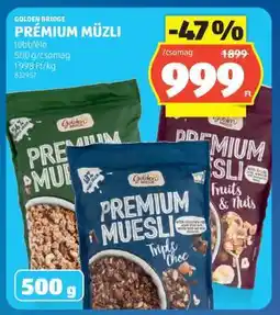 ALDI GOLDEN BRIDGE PRÉMIUM MÜZLI ajánlat