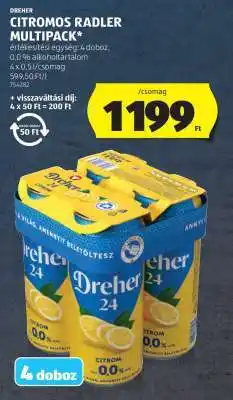 ALDI Dreher Citromos Radler Multipack ajánlat