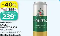 Auchan Holsten lager dobozos sör ajánlat