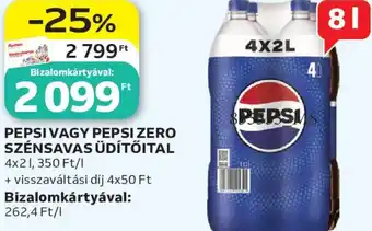 Pepsi vagy Pepsi zero szénsavas üdítőital