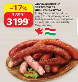 Auchan Auchan kedvenc sertés tüzes grillkolbász tál ajánlat