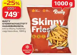 Auchan Rusty gyorsfagyasztott hasábburgonya ajánlat
