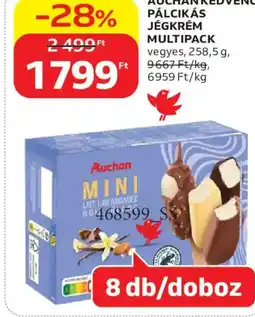 Auchan Auchan mini pálcikás jégkrém multipack ajánlat