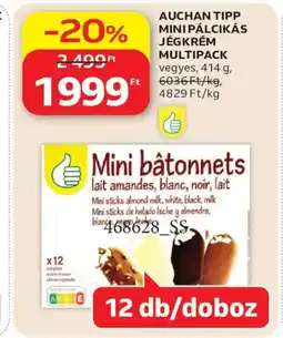 Auchan Auchan tipp mini pálcikás jégkrém multipack ajánlat