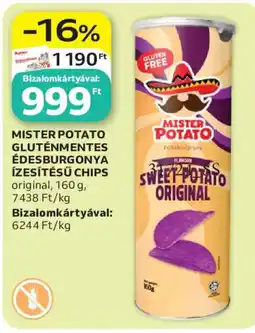 Auchan Mister Potato gluténmentes édesburgonya ízesítésű chips ajánlat