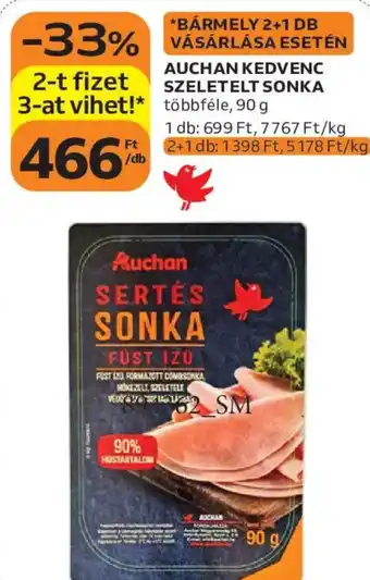 Auchan Auchan kedvenc szeletelt sonka ajánlat