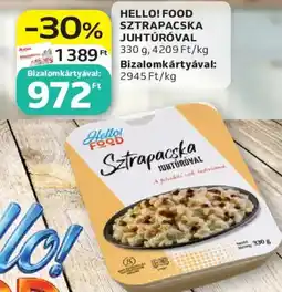 Auchan Hello! Food sztrapacska juhtúróval ajánlat