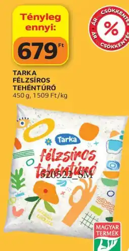 Auchan Tarka félzsíros tehéntúró ajánlat