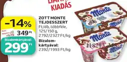 Auchan Zott monte tejdesszert ajánlat