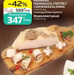Auchan Regimódi Mangalica füstölt csemegeszalonna ajánlat