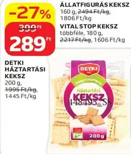 Auchan Detki háztartási, állatfigurás vagy Vital Stop keksz ajánlat