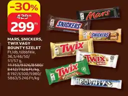Auchan Mars, Snickers, Twix vagy Bounty szelet ajánlat