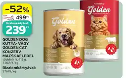 Auchan Golden Dog kutya- vagy Golden Cat konzerv macskaeledel ajánlat