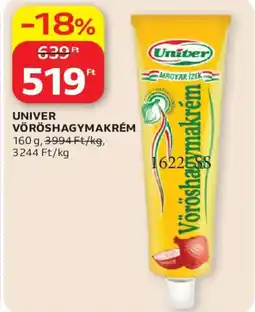 Auchan Univer vöröshagymakrém ajánlat