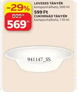 Auchan Leveses vagy cukornád tányér ajánlat