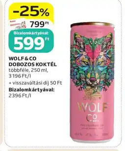 Auchan Wolf & co dobozos koktél ajánlat