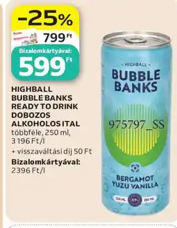 Auchan Bubble banks highball ready to drink dobozos alkoholos ital ajánlat
