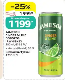 Auchan Jameson ginger & lime dobozos ír whiskey ajánlat
