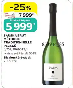 Auchan Sauska brut méthode traditionnelle pezsgő ajánlat