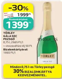 Auchan Törley gála sec pezsgő ajánlat
