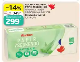 Auchan Auchan Kedvenc papír zsebkendő ajánlat
