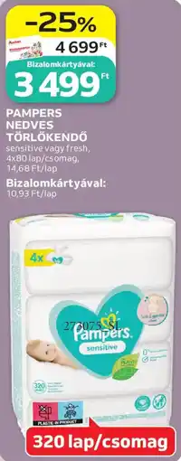 Auchan Pampers nedves törlőkendő ajánlat
