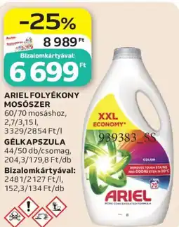 Auchan Ariel folyékony mosószer vagy gélkapszula ajánlat