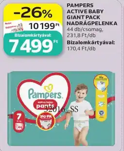 Auchan Pampers Active Baby Giant Pack nadrágpelenka ajánlat