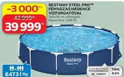 Auchan Bestway steel pro fémvázas medence vízforgatóval ajánlat