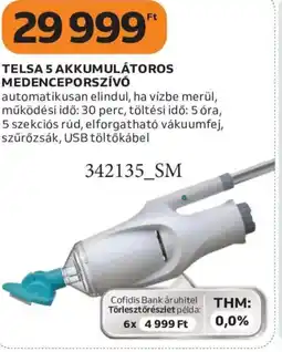 Auchan Telsa 5 akkumulátoros medenceporszívó ajánlat