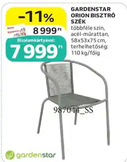 Auchan Gardenstar Orion bisztró szék ajánlat