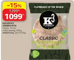 Auchan Kolios K3 zsebes pita ajánlat