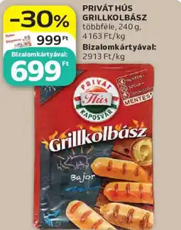 Auchan Privát hús grillkolbász ajánlat
