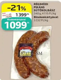Auchan Régimódi pikáns sütőkolbász ajánlat