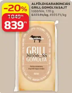 Auchan Alföldigarabonciás grill gomolyasajt ajánlat