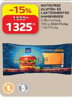 Auchan Nutri free glutén- és laktózmentes hamburger ajánlat
