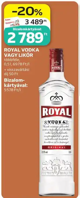 Auchan Royal vodka vagy likőr ajánlat