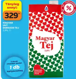 Auchan Magyar Tej UHT dobozos tej ajánlat