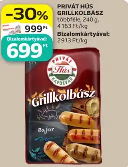 Auchan Privát hús grillkolbász ajánlat